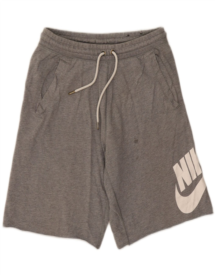 NIKE Mens Graphic Sport Shorts Small Grey Cotton Vintage Nike and Second-Hand Nike from Messina Hembry 