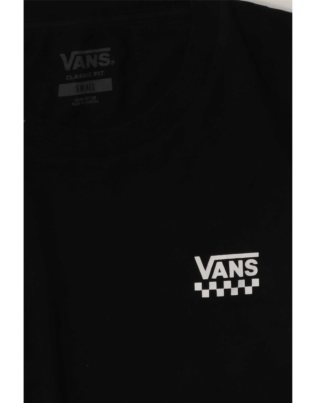 Vans Mens Classic Fit T-Shirt Top Small Black Cotton