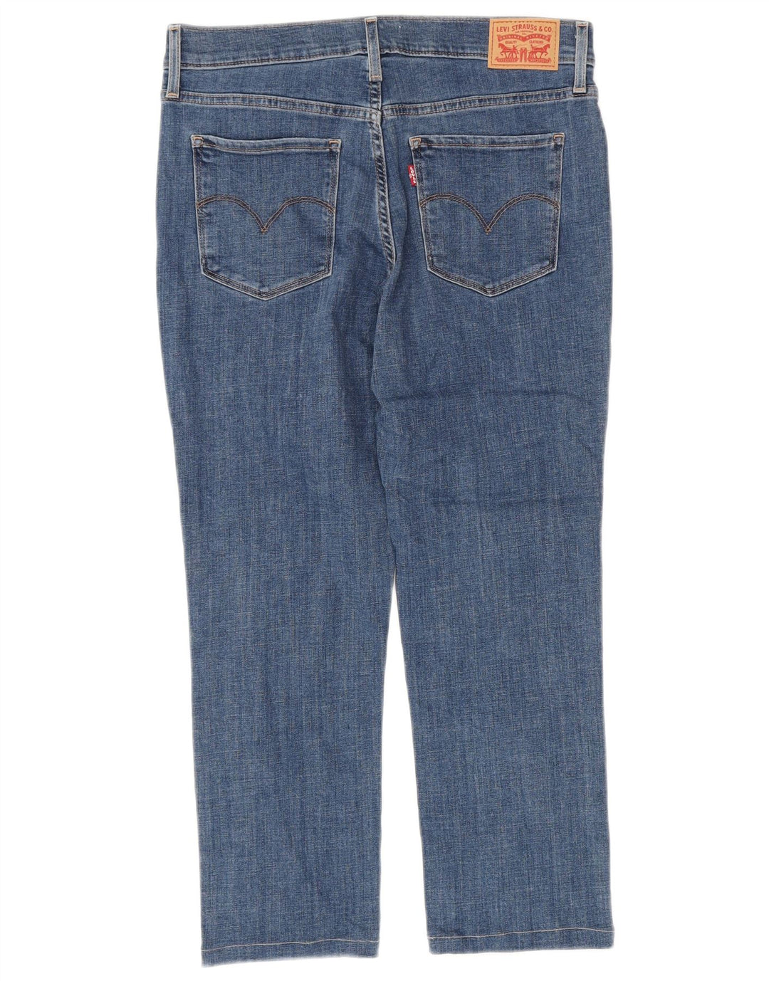 Levi's Womens 312 Crop Shaping Slim Jeans W30 L24 Blue Cotton