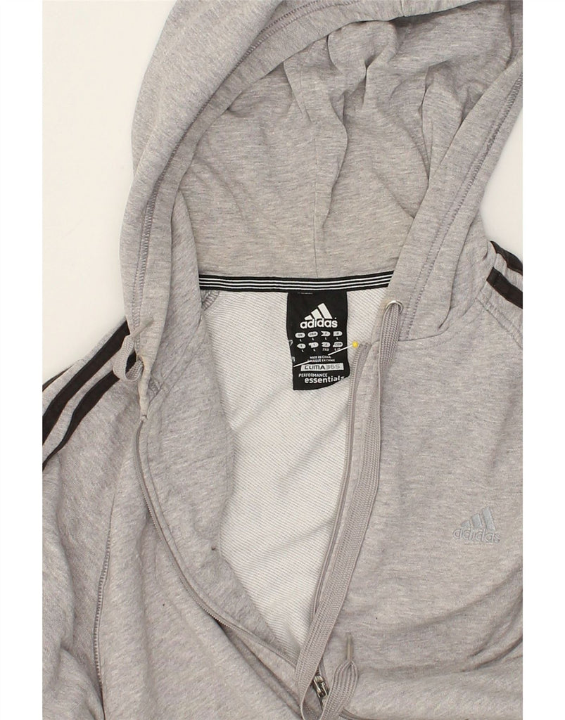 ADIDAS Mens Clima 365 Zip Hoodie Sweater Large Grey Polyester | Vintage Adidas | Thrift | Second-Hand Adidas | Used Clothing | Messina Hembry 