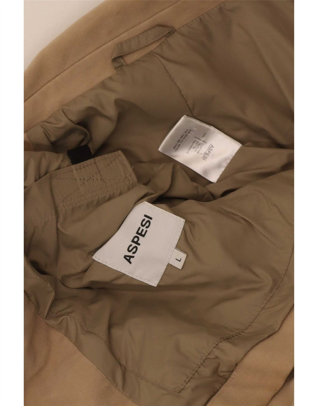 Aspesi Mens 3 Button Blazer Jacket Size 40 Large Beige Cotton
