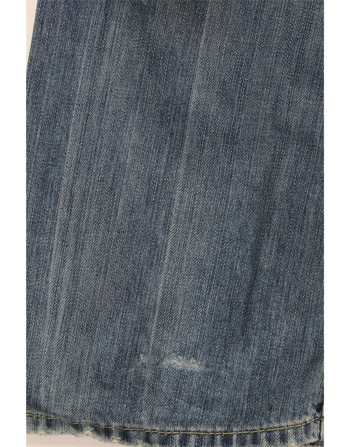 Armani Womens Wide Leg Jeans W29 L32 Blue Cotton