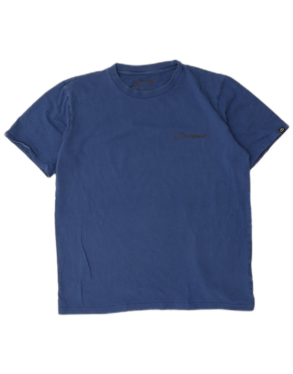 Berghaus Mens T-Shirt Top Large Blue Cotton