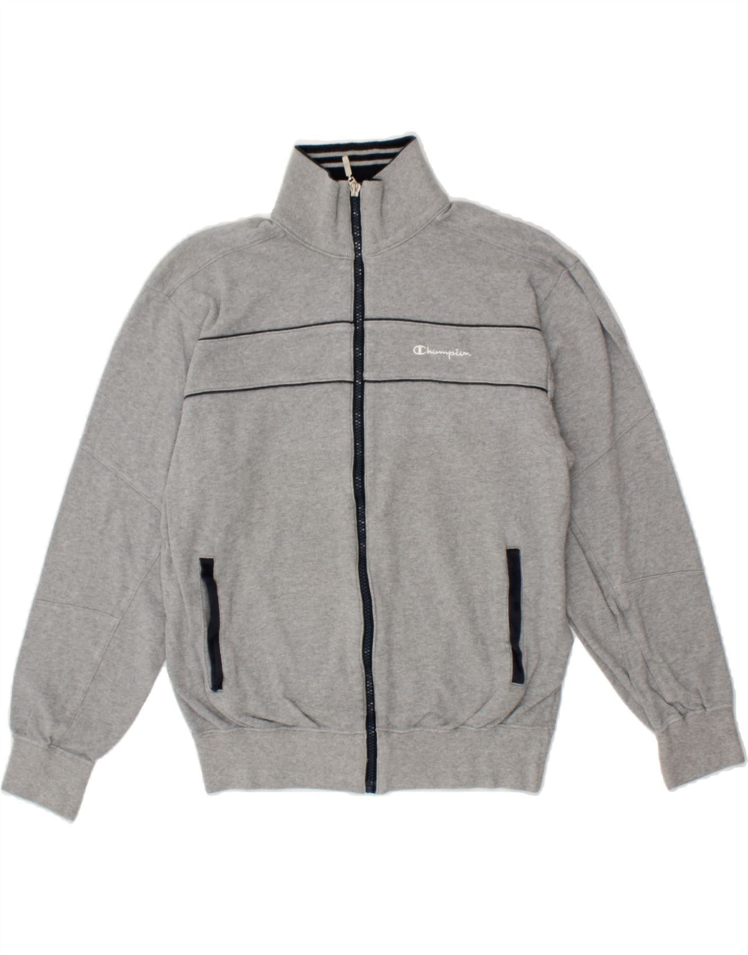 CHAMPION Womens Tracksuit Top Jacket Medium Grey Cotton Vintage Champion and Second-Hand Champion from Messina Hembry 