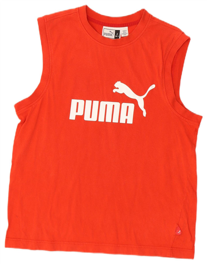 Puma Mens Graphic Vest Top Large Red Cotton