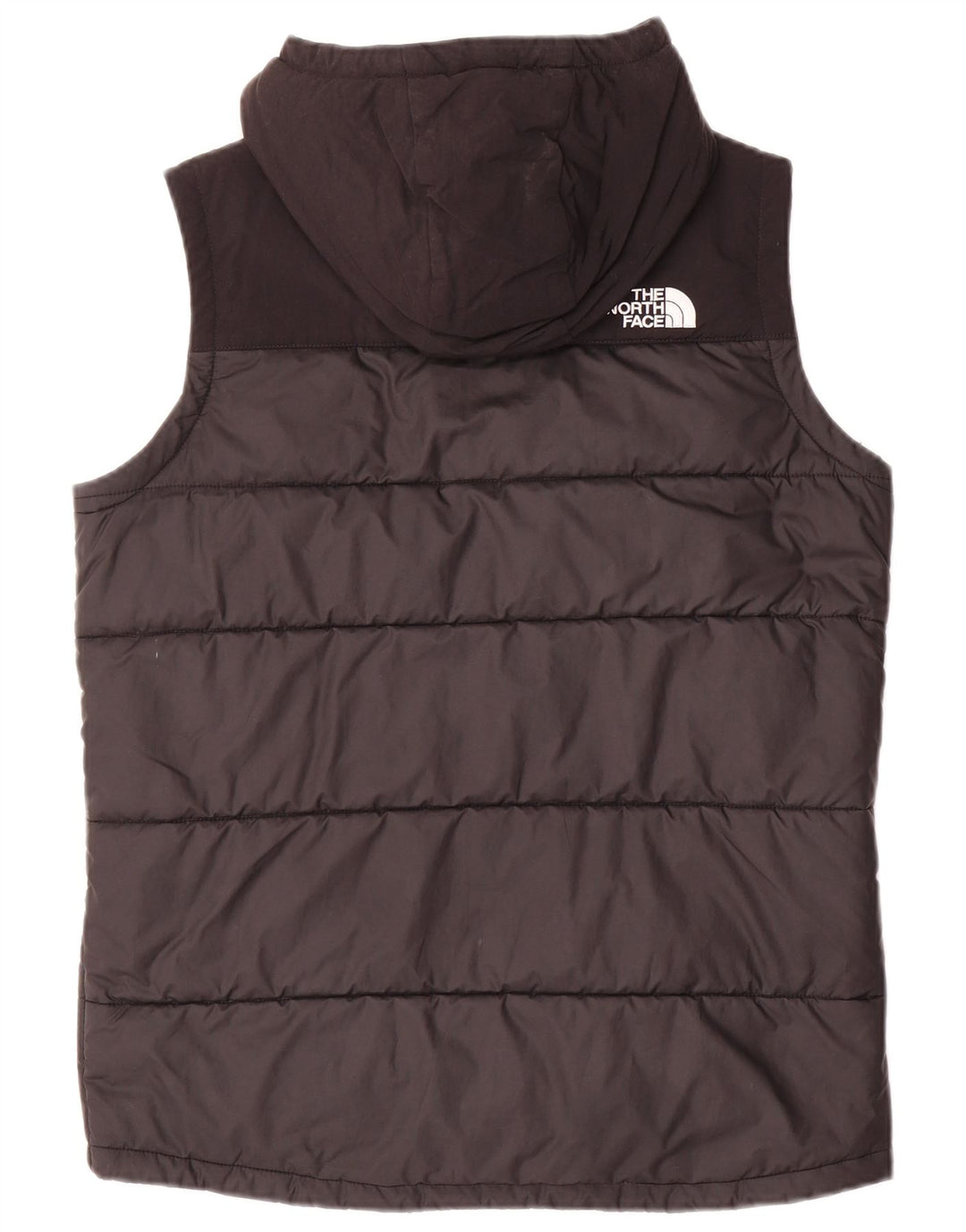 THE NORTH FACE Boys Hooded Padded Gilet 14-15 Years XL Black Polyester