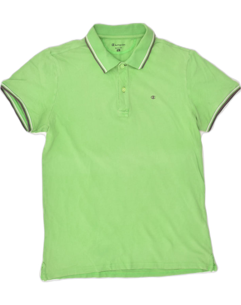 CHAMPION Mens Heritage Fit Polo Shirt XL Green Cotton | Vintage Champion | Thrift | Second-Hand Champion | Used Clothing | Messina Hembry 