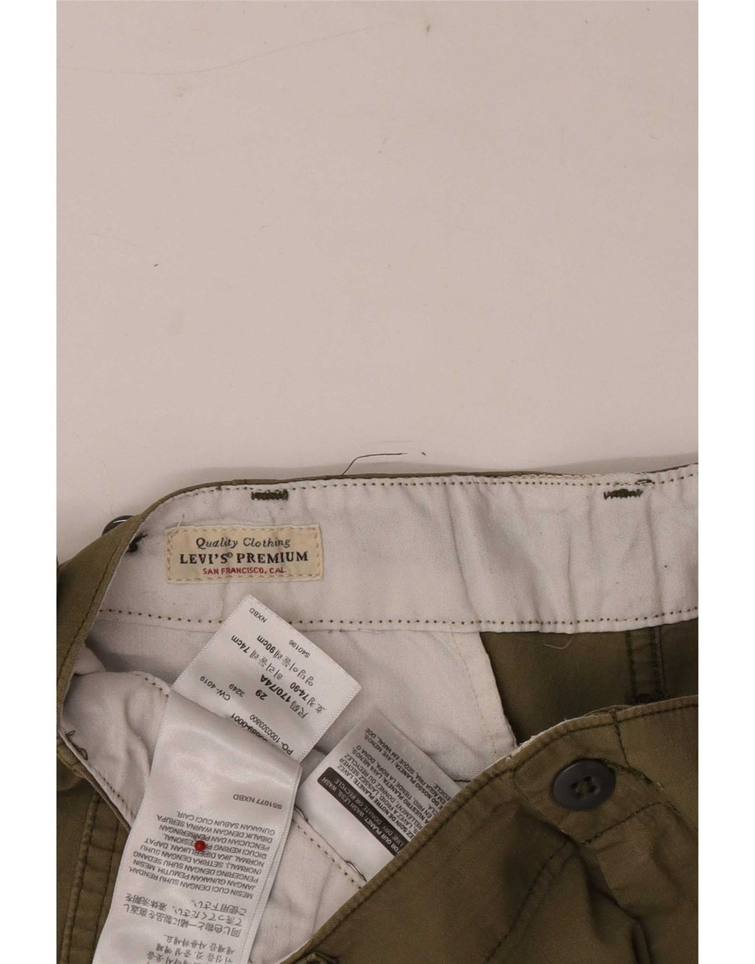 Levi's Mens Regular Cargo Shorts W29 Medium Khaki Cotton