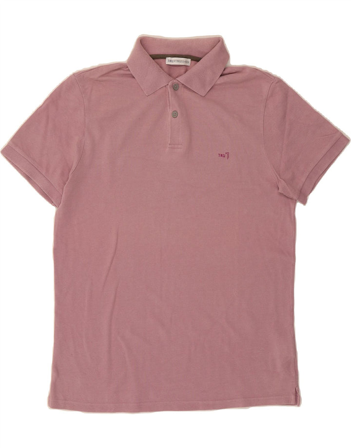 TRUSSARDI Mens Polo Shirt XL Pink Cotton Vintage Trussardi and Second-Hand Trussardi from Messina Hembry 