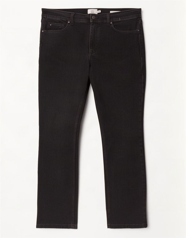 Marks & Spencer Mens Regular Straight Jeans W36 L31 Black Cotton