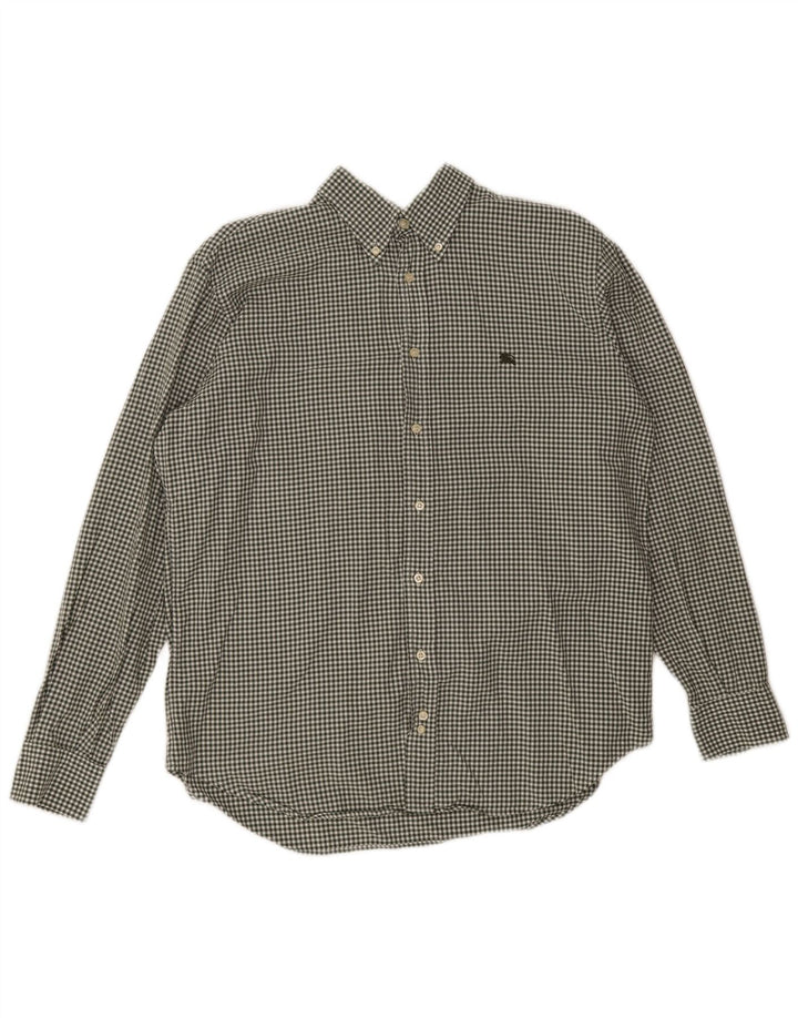 Burberry Mens Shirt Large Green Gingham