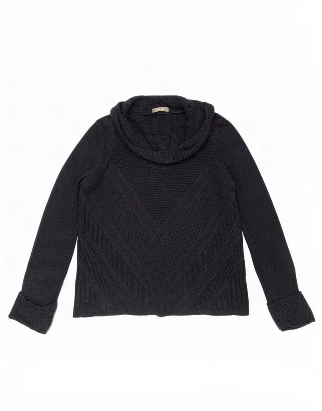 Oasis Womens Roll Neck Jumper Sweater UK 14 Medium Navy Blue Polyacrylic