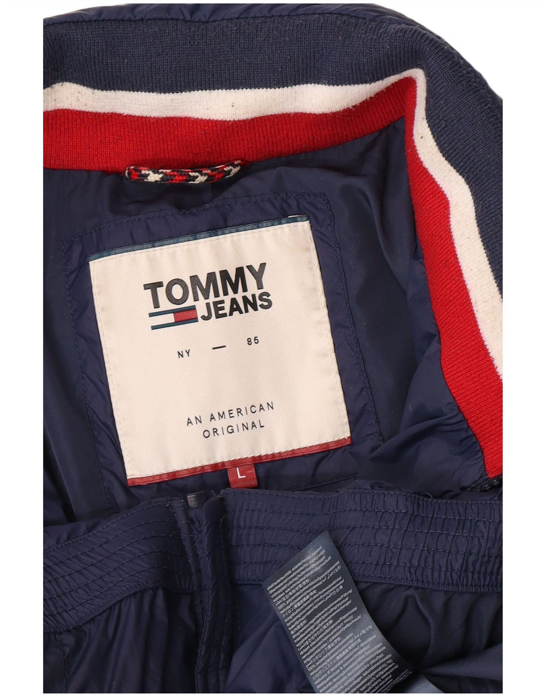 Tommy Hilfiger Mens Padded Jacket UK 40 Large Navy Blue Polyamide