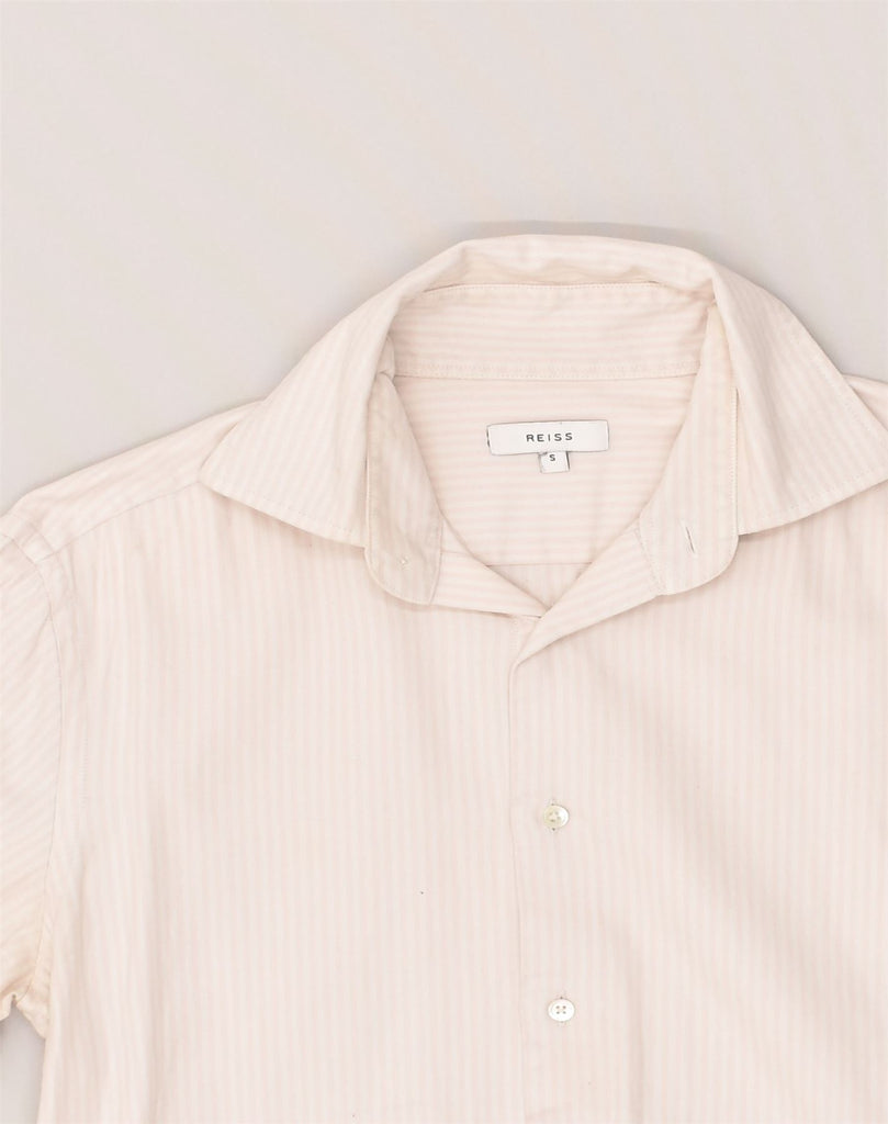 REISS Mens Shirt Small White Striped Cotton | Vintage Reiss | Thrift | Second-Hand Reiss | Used Clothing | Messina Hembry 