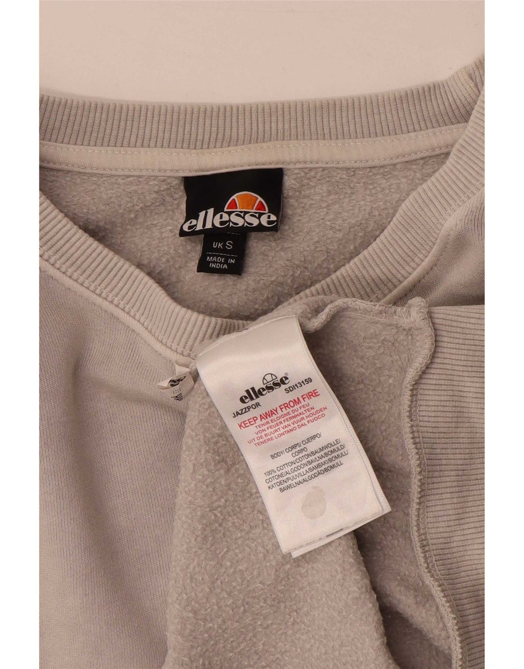 Fila Mens Sweatshirt Jumper Small Grey Cotton