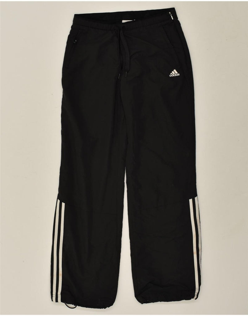 ADIDAS Womens Tracksuit Trousers UK 8 Small Black Polyester | Vintage Adidas | Thrift | Second-Hand Adidas | Used Clothing | Messina Hembry 