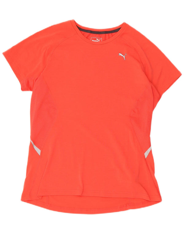 Puma Womens T-Shirt Top UK 14 Large Red Polyester