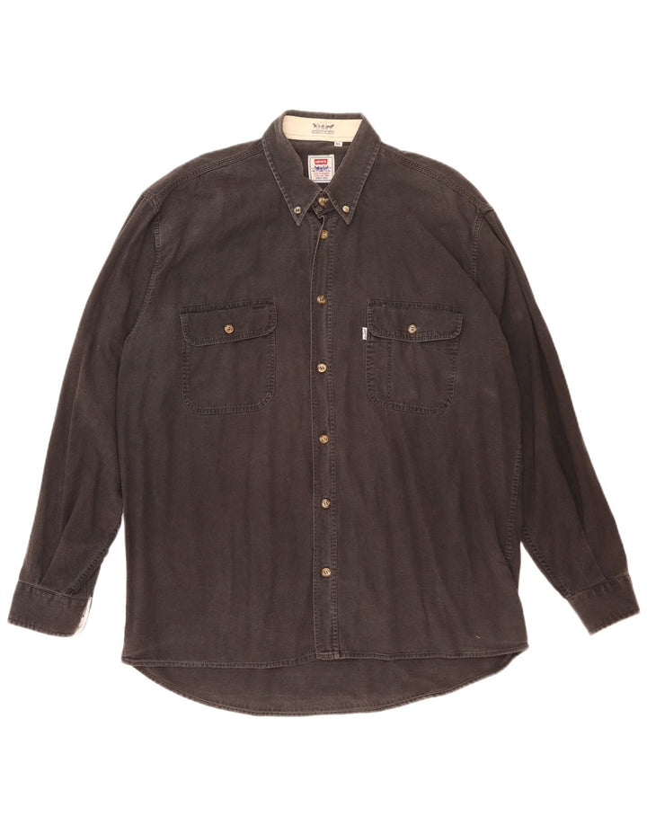 Levi's Mens Shirt XL Black Cotton