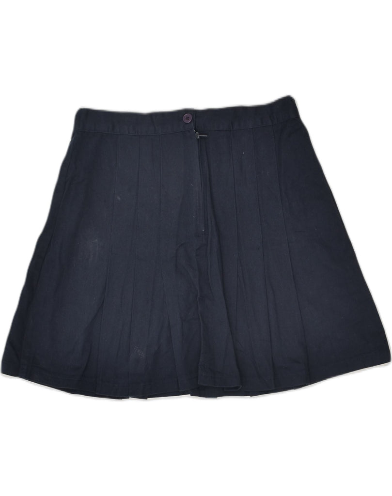 ASICS Girls Mini Pleated Skirt 13-14 Years Large W28 Navy Blue Cotton | Vintage Asics | Thrift | Second-Hand Asics | Used Clothing | Messina Hembry 