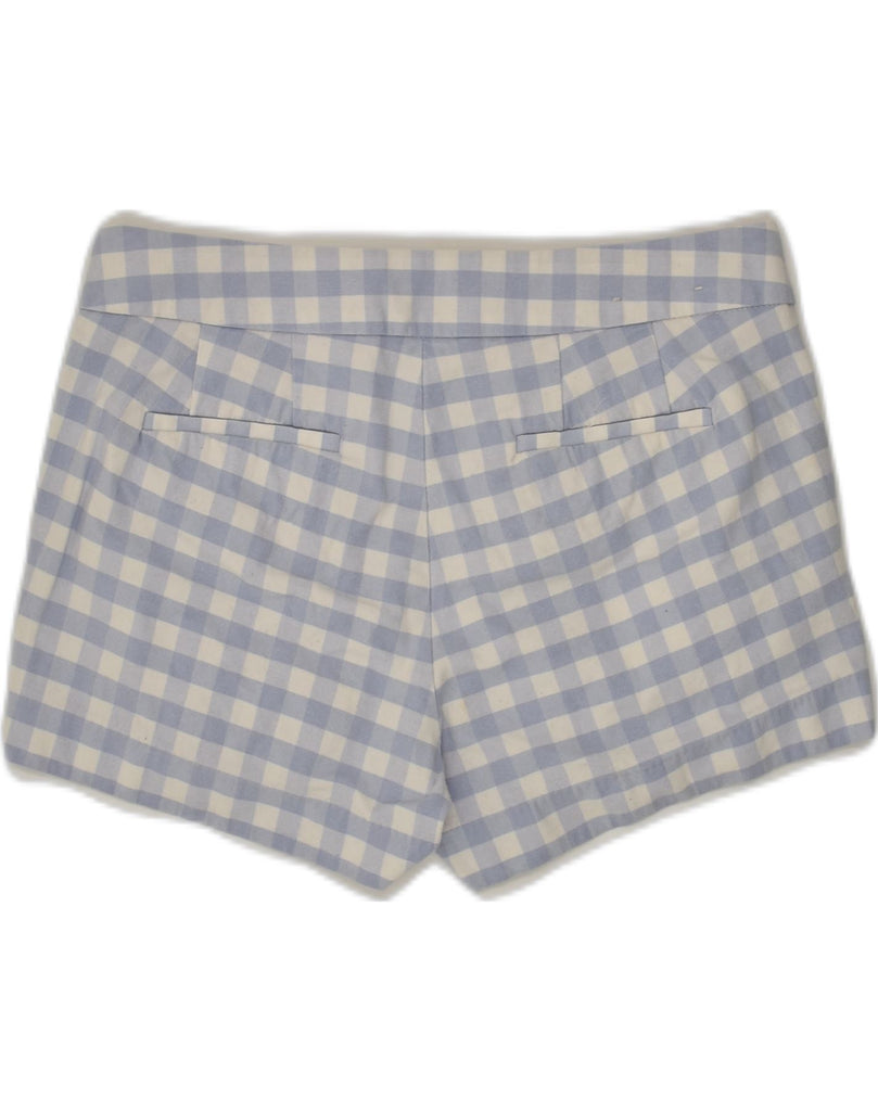 J. CREW Womens Low Waist Hot Pants US 00 2XS W30 Blue Check Cotton | Vintage J. Crew | Thrift | Second-Hand J. Crew | Used Clothing | Messina Hembry 