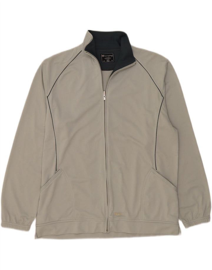 CHAMPION Mens Tracksuit Top Jacket XL Grey Polyester Vintage Champion and Second-Hand Champion from Messina Hembry 