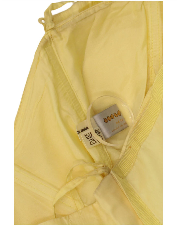 Murek Womens Asymmetric Strapless Dress EU 38 Medium Yellow Acetate