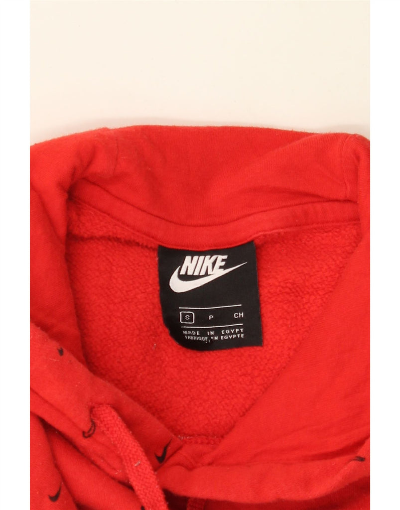 NIKE Mens Graphic Hoodie Jumper Small Red Cotton Vintage Nike and Second-Hand Nike from Messina Hembry 
