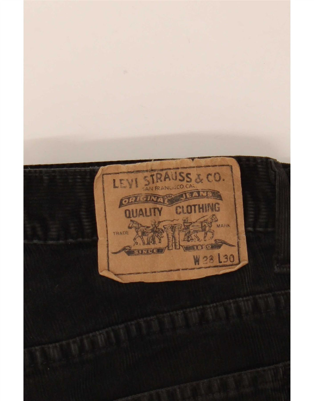 Levi's Womens Bootcut Corduroy Trousers W28 L30 Black Cotton