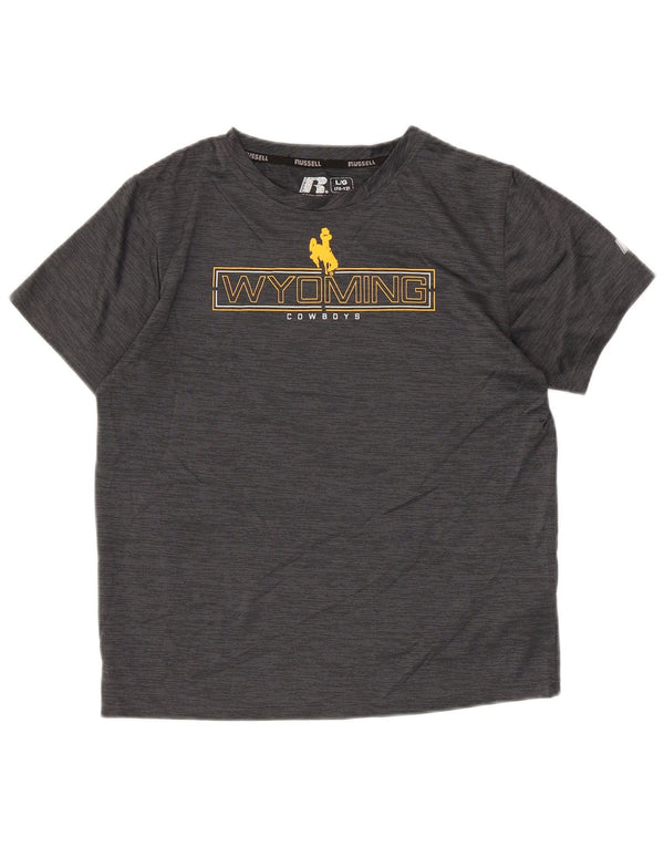 Russell Athletic Boys Wyoming Graphic T-Shirt Top 10-11 Years Large Grey