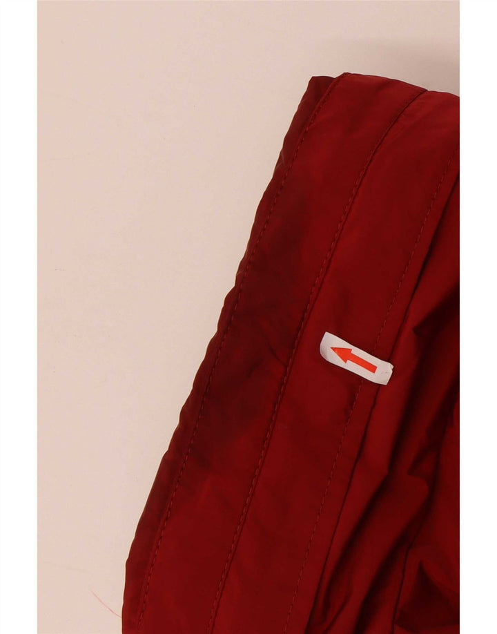 Zara Mens Hooded Padded Jacket UK 44 2XL Red Polyester