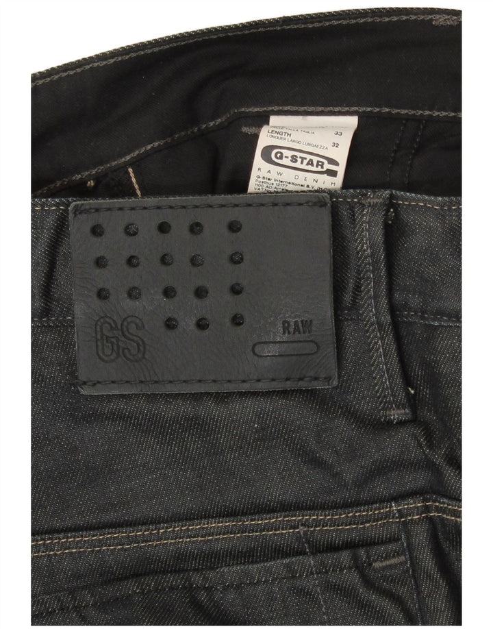G-Star Mens Straight Jeans W33 L32 Navy Blue Cotton