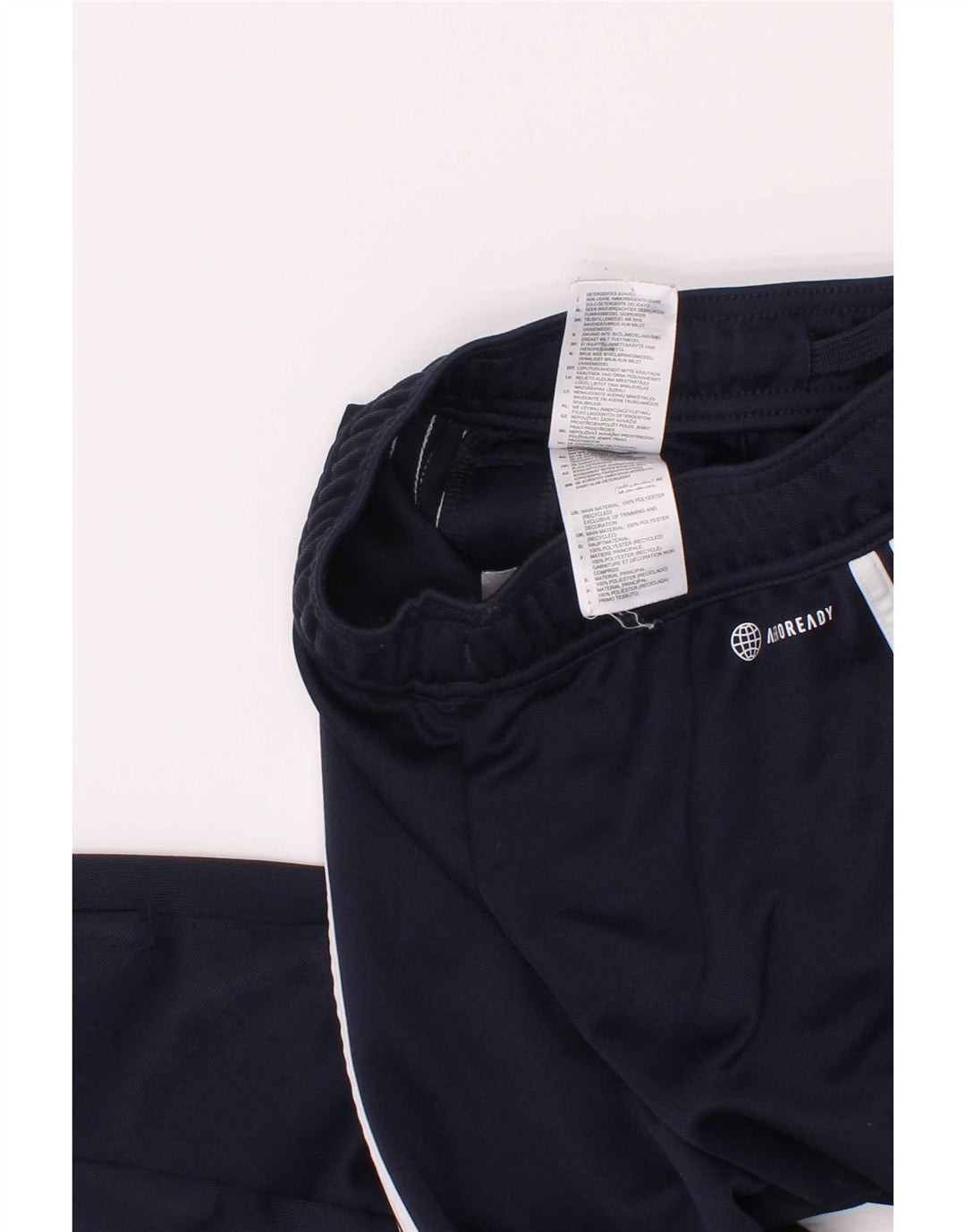 Adidas Boys Aeroready Tracksuit Trousers 7-8 Years Navy Blue Polyester