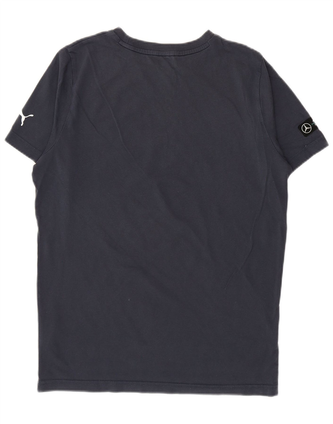 Puma Mens Graphic T-Shirt Top Small Navy Blue Cotton