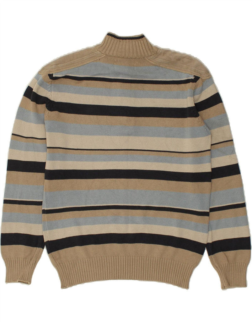 MARLBORO CLASSICS Mens Zip Neck Jumper Sweater Large Multicoloured Striped | Vintage Marlboro Classics | Thrift | Second-Hand Marlboro Classics | Used Clothing | Messina Hembry 