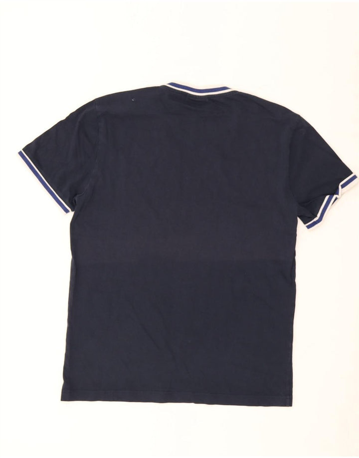 Calvin Klein Mens T-Shirt Top Large Navy Blue Striped