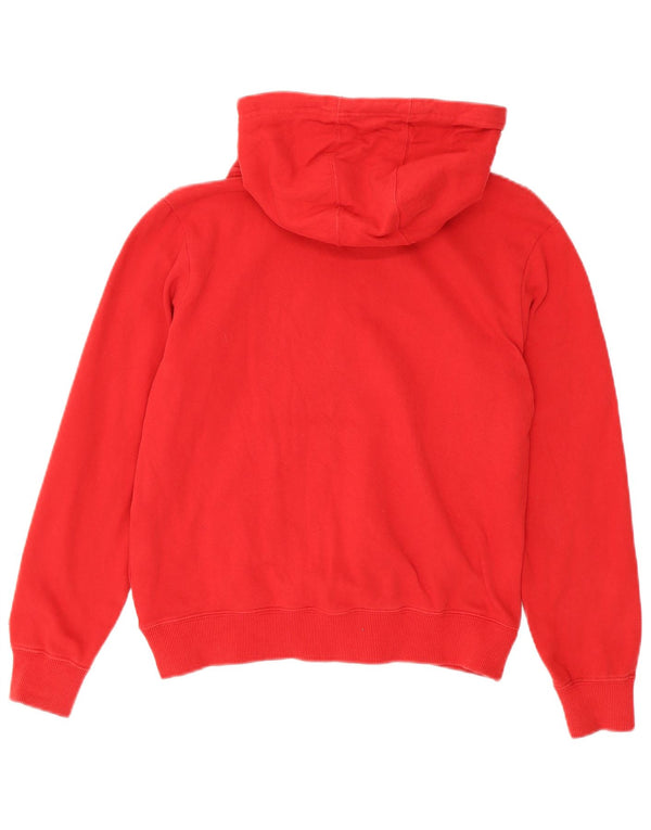 Champion Womens Graphic Hoodie Jumper UK 6 XS Red Cotton
