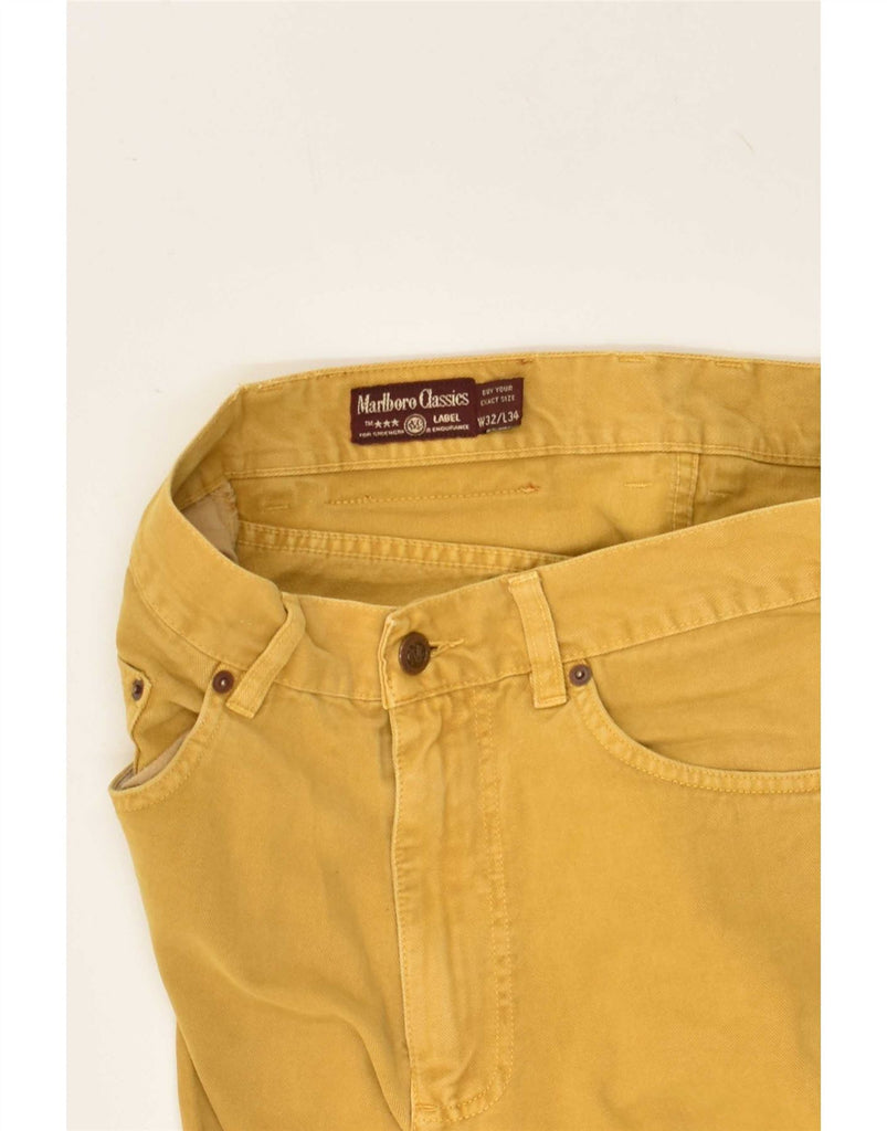 MARLBORO CLASSICS Mens Straight Jeans W32 L29 Yellow Cotton Vintage Marlboro Classics and Second-Hand Marlboro Classics from Messina Hembry 