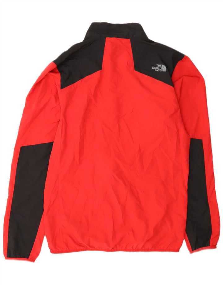 The North Face Mens Tracksuit Top Jacket Small Red Colourblock Polyester