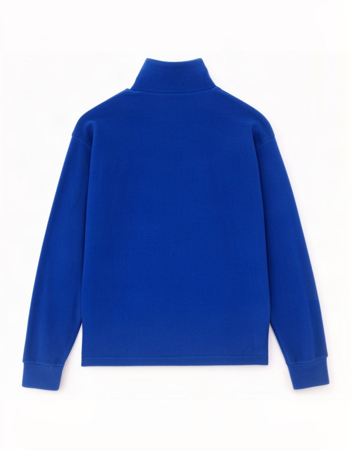 Fila Mens Zip Neck Fleece Jumper IT 52 Large Blue Polyester