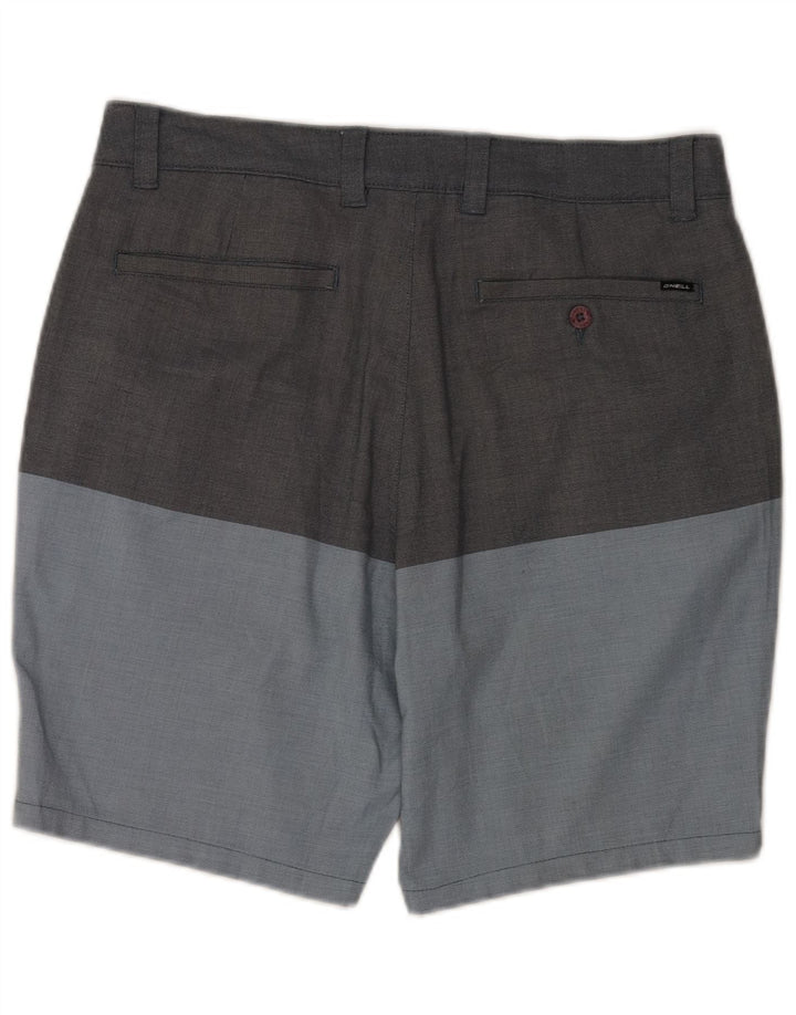 O'Neill Mens Chino Shorts W33 Medium Grey Colourblock Cotton
