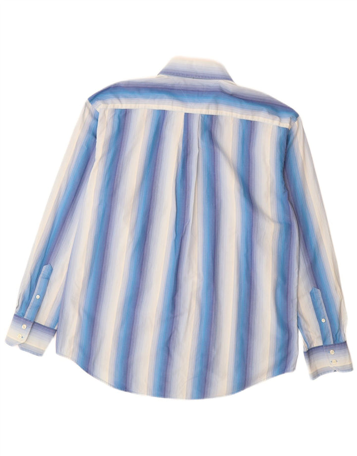 Tommy Hilfiger Mens Shirt XL Blue Striped Cotton