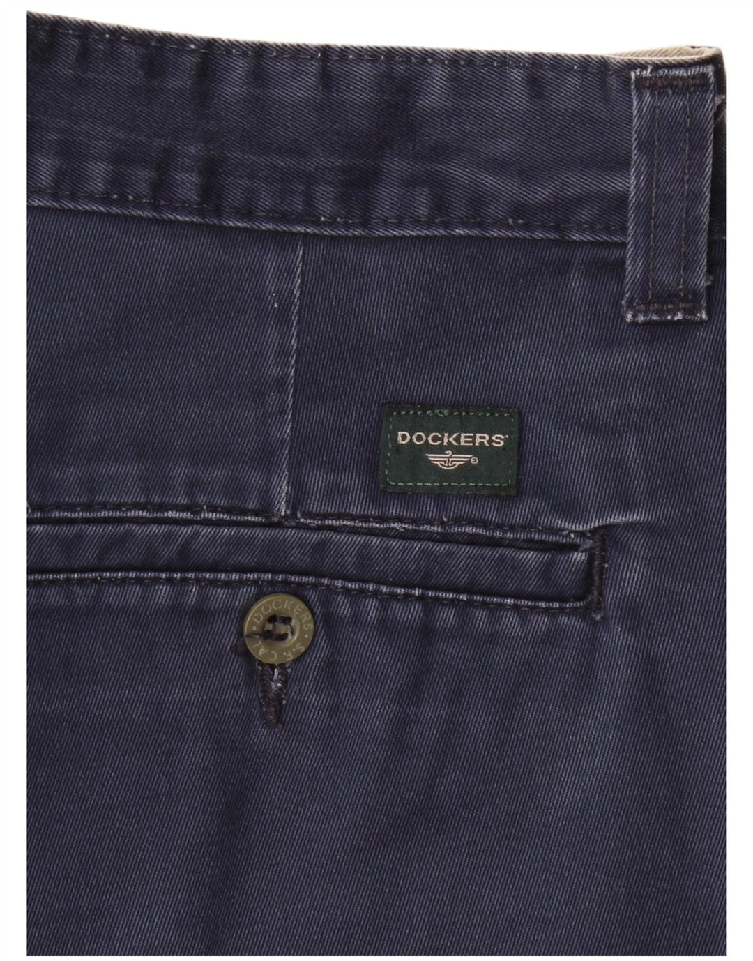 DOCKERS Mens Straight Chino Trousers W34 L28 Navy Blue