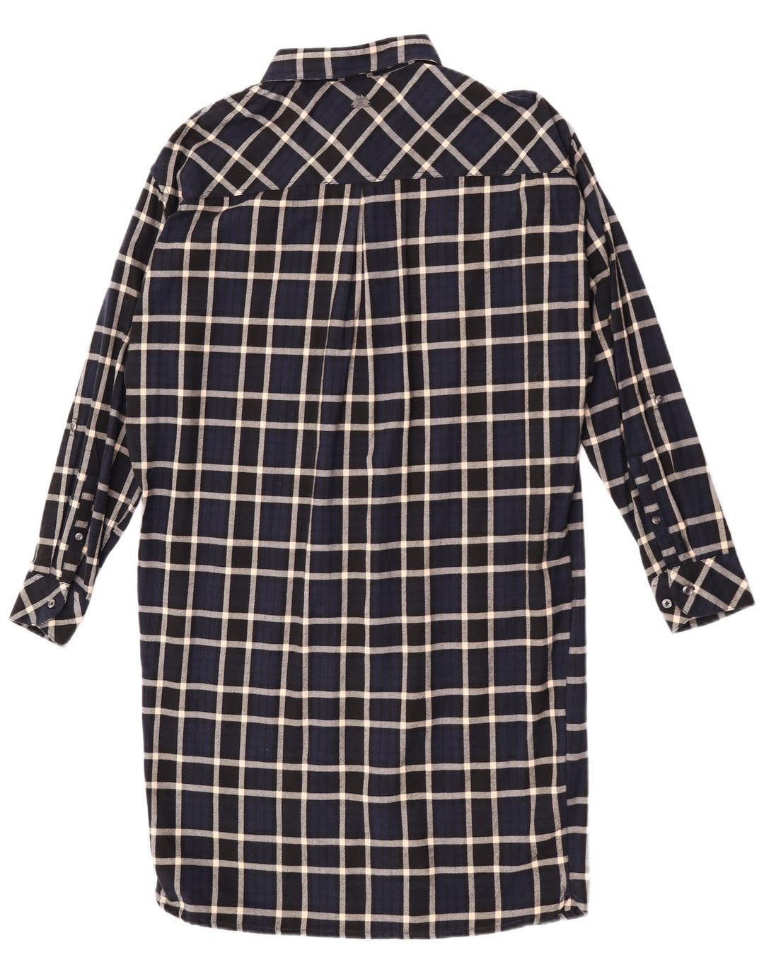 Barbour Womens Long Sleeve Shirt Dress UK 10 Small  Navy Blue Check