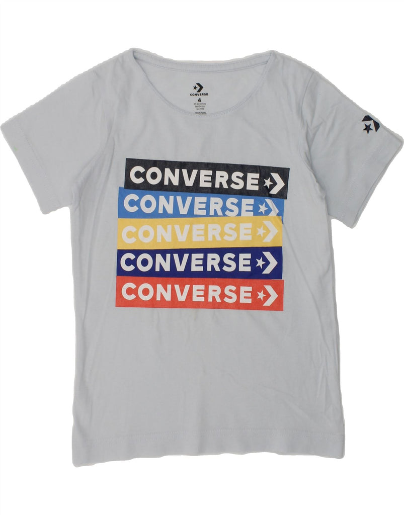 CONVERSE Boys Graphic T-Shirt Top 3-4 Years Blue | Vintage Converse | Thrift | Second-Hand Converse | Used Clothing | Messina Hembry 