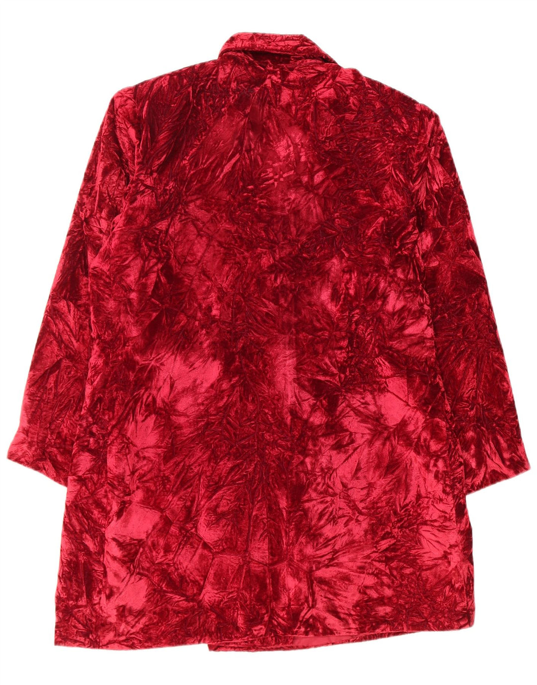 Vintage Womens Longline Abstract Pattern Blazer Jacket UK 14 Medium Red