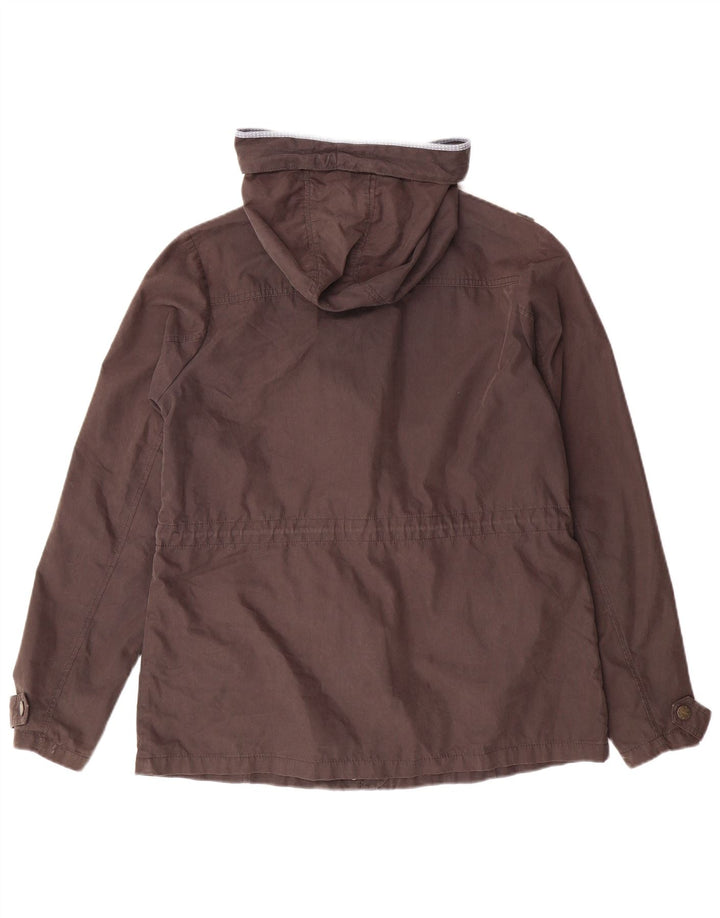FAT FACE Womens Duffle Jacket UK 12 Medium  Brown Cotton