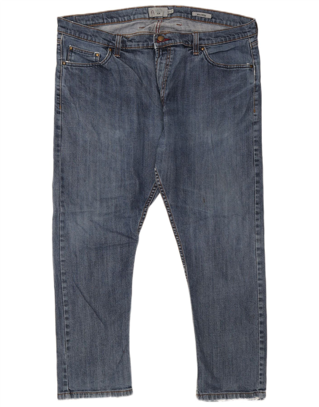 Marks & Spencer Mens Slim Jeans W40 L29 Blue Cotton