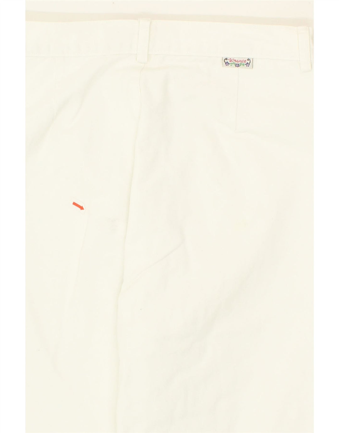 VINTAGE Womens Tapered Cropped Trousers W32 L23 White Vintage Vintage and Second-Hand Vintage from Messina Hembry 