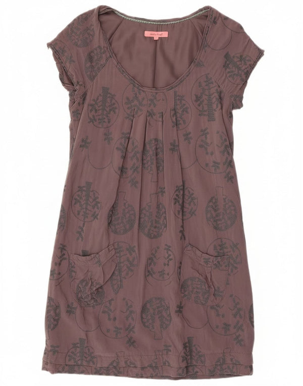 White Stuff Womens Sheath Dress UK 10 Small Grey Floral Viscose