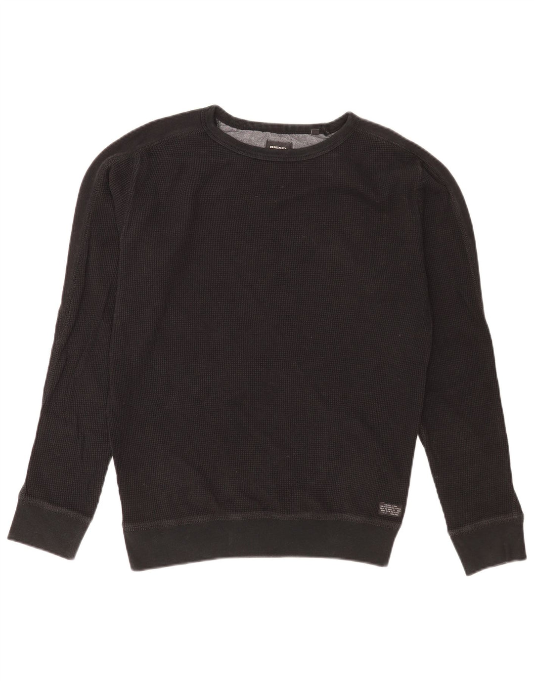 Diesel Mens Sweatshirt Jumper Medium Black Cotton